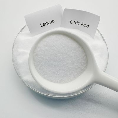 Monohydrat Zitronensäurepulver mit chemischer Formel C6H8O7·H2O